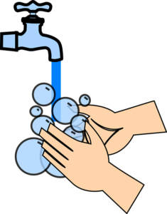 Cartoon hand washing image