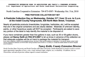 Cover photo for Free Pesticide Disposal Event