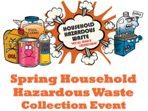 Cartoon images of hazardous waste