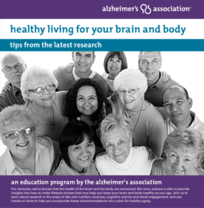 Healthy Living, Healthy Brain, Alzheimer's Association Logo