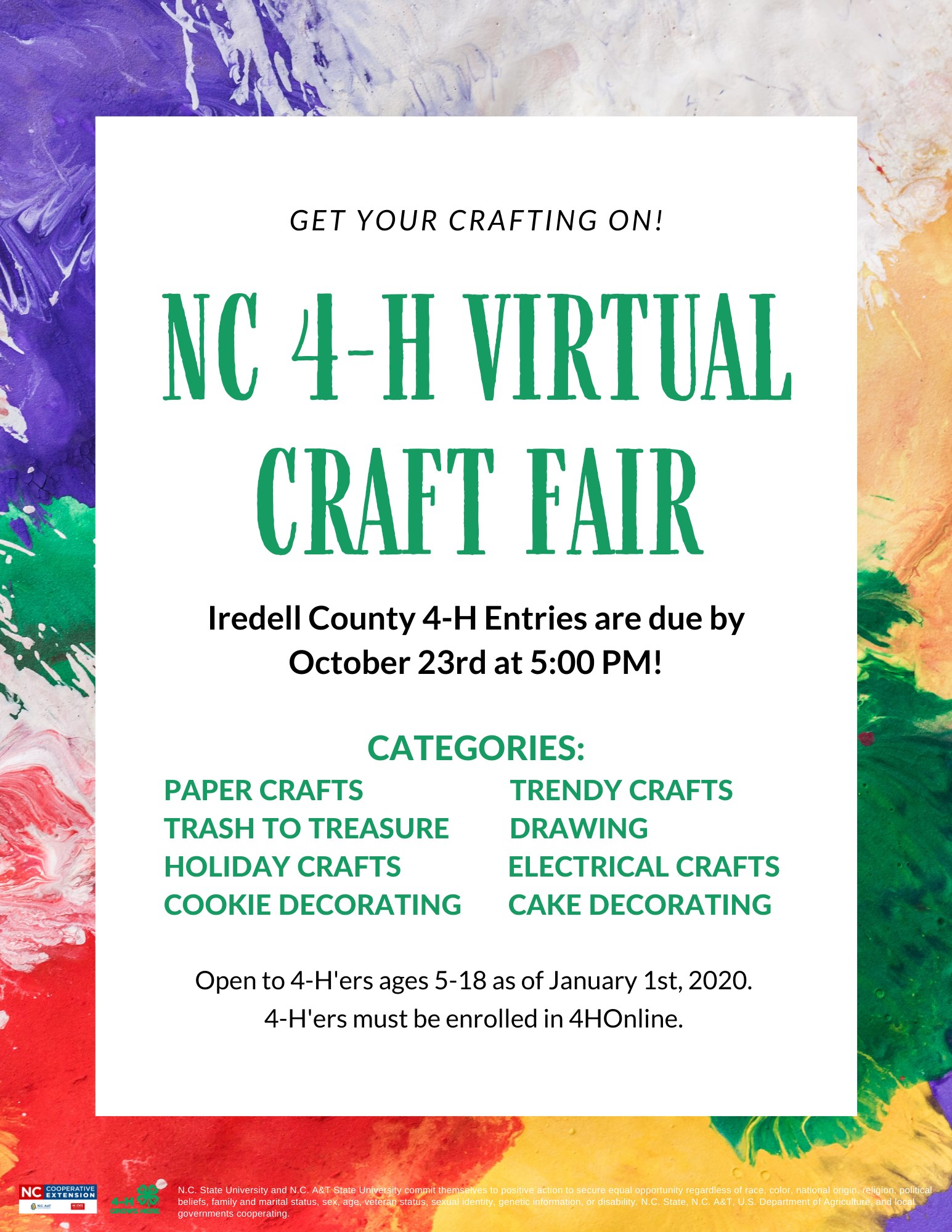 Nc 4 H Virtual Craft Fair North Carolina Cooperative Extension