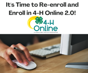 Cover photo for Re-Enroll in 4-HOnline for 2022!