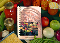So easy to preserve canning book with vegetables and canning jars
