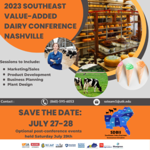 Cover photo for Save-the-Date for 2023 SDBII Value-Added Dairy Conference