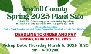 Cover photo for 2025 Iredell County Extension Plant Sale